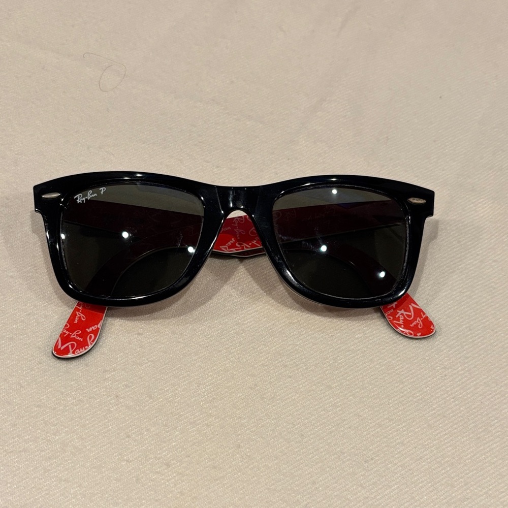 Ray-Ban Black and Red Sunglasses